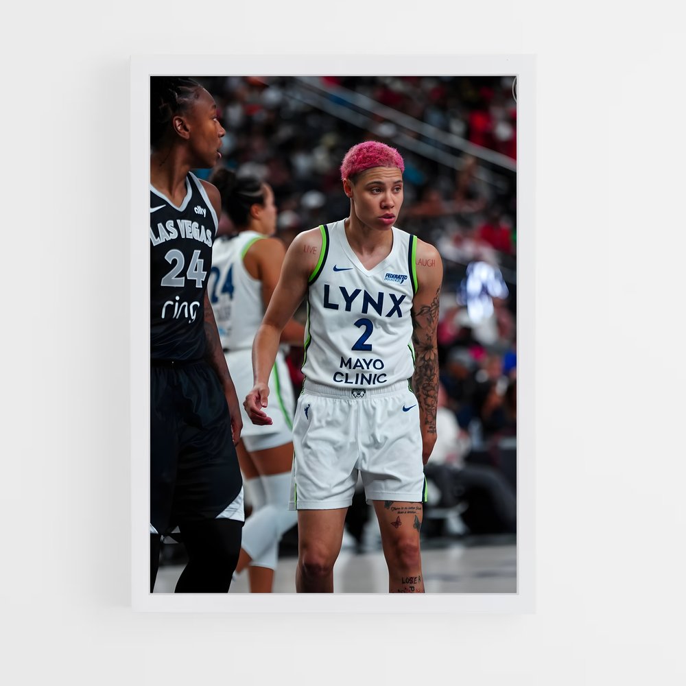 Poster Lynx Écarlate – affiche Basketball (vue 3)